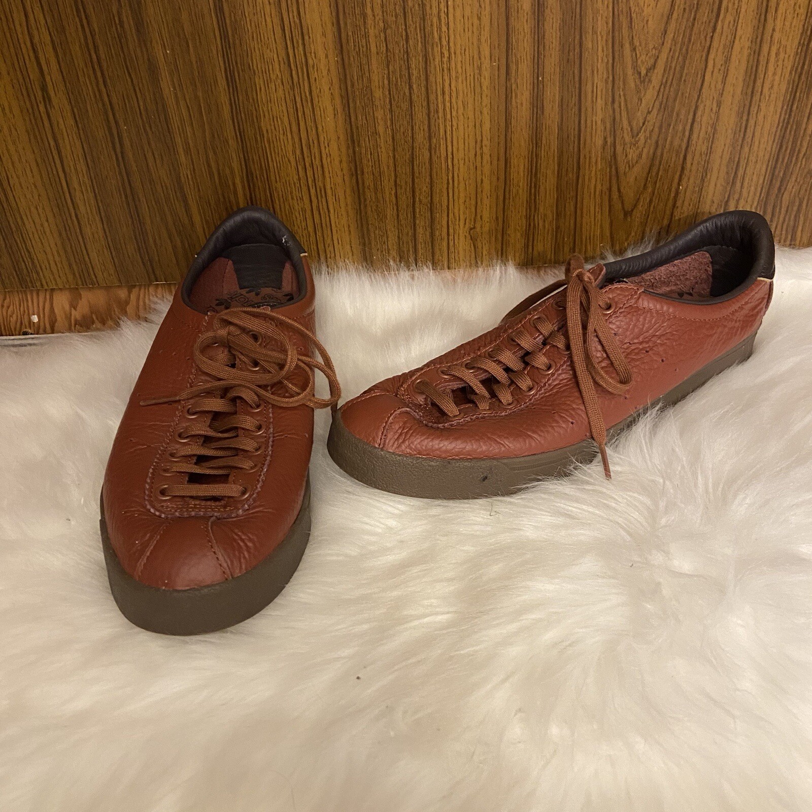 Adidas Originals Lacoste Full Grain Leather Men’s Trainers Shoes In Size 8