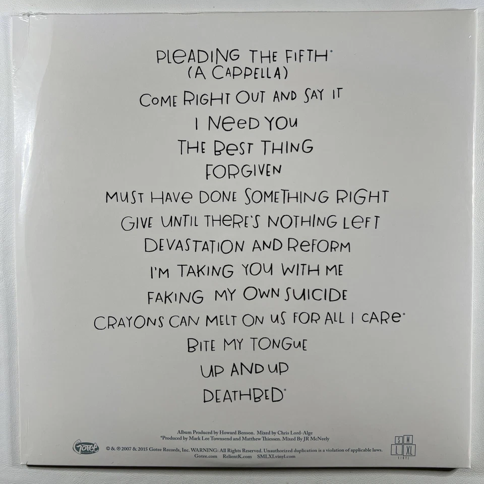 Relient K “Five Score & Seven Years Ago” 2LP/SMLXL (Sealed) Green Insert 2022 - Image 2 of 2