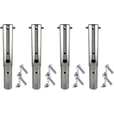 Stainless Steel Universal Pool Pole Telescopic Adapter Heavy Duty (4 Pack)