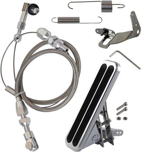 Universal Street Hot Rod Aluminum Gas Pedal + 24" SS Throttle - Foto 11