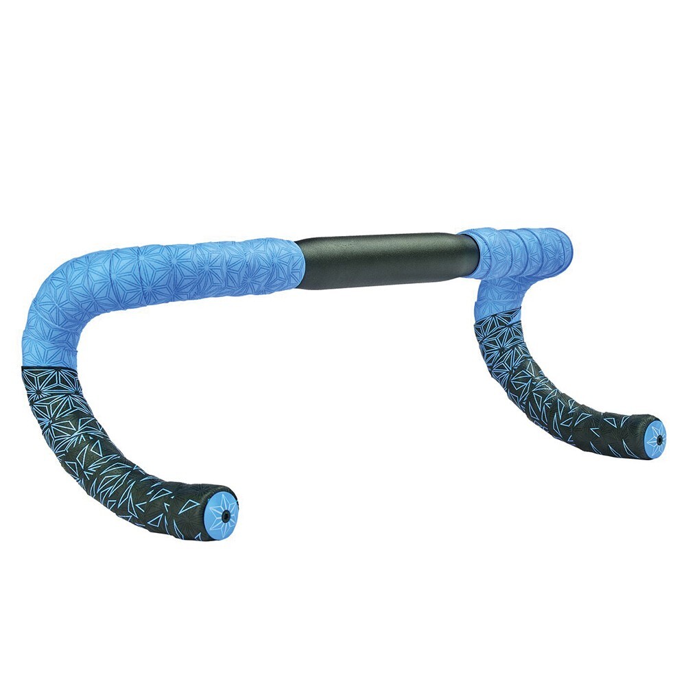 Nastro manubrio Supacaz SUPER STICKY KUSH STAR FADE blu fluo