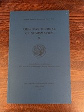 American Journal Of Numismatics Vol 9 By The American Numismatic Society 1997
