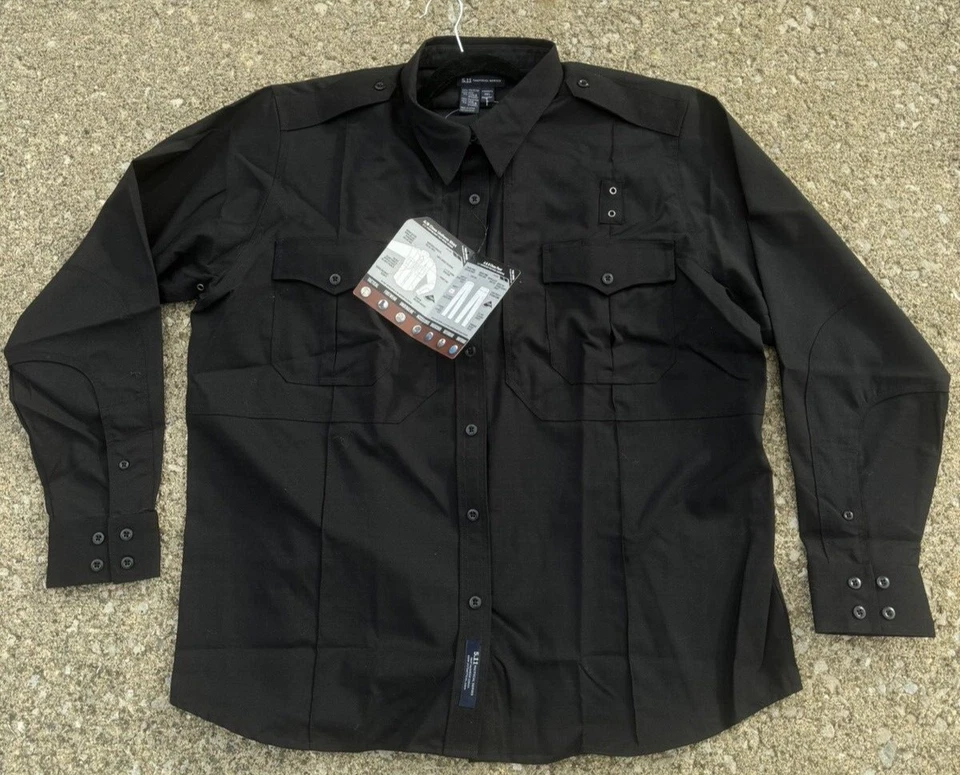 New 5.11 Tactical Womens 3XL Black Uniform Button Up Shirt Wool Blend 32049 - Image 4 of 4