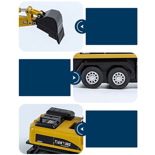 1/50 Excavator Truck Toy Construction Vehicle Model Diecast Toy Car Boys Gifts - Picture 6 of 6