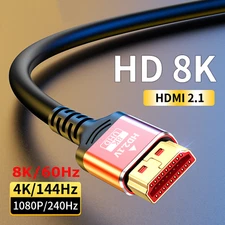 8k 120Hz HDMI 2.1 48Gbps Super High Speed Cable for Gaming and Ultra HD Video