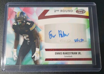 Ennis Rakestraw Jr. - Sage Aspire Football 2024 - Lions - Auto - Red - /50