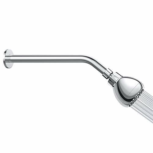 9" Shower Arm w/ Flange,Stainless Steel Extra Long Shower Pipe