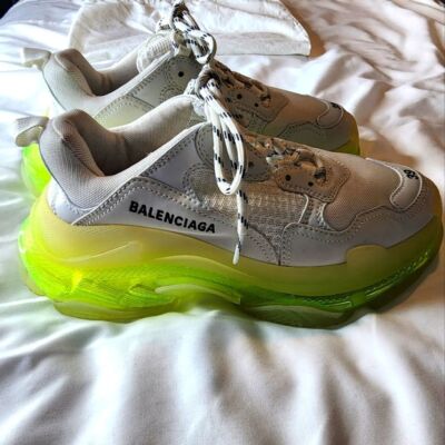 Balenciaga Triple SClear Sole White Fluo Yellow size 39 Women