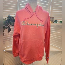 CHAMPION NEW HOODED SWEATERSHIRT WITH MULTI COLOR LETTERING SIZE LARGE