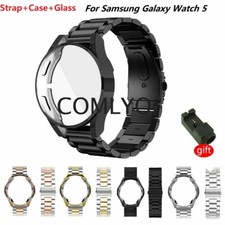 Stainless Steel Watch Band Strap Case Cover For Samsung Galaxy Watch 5 40mm 44mm