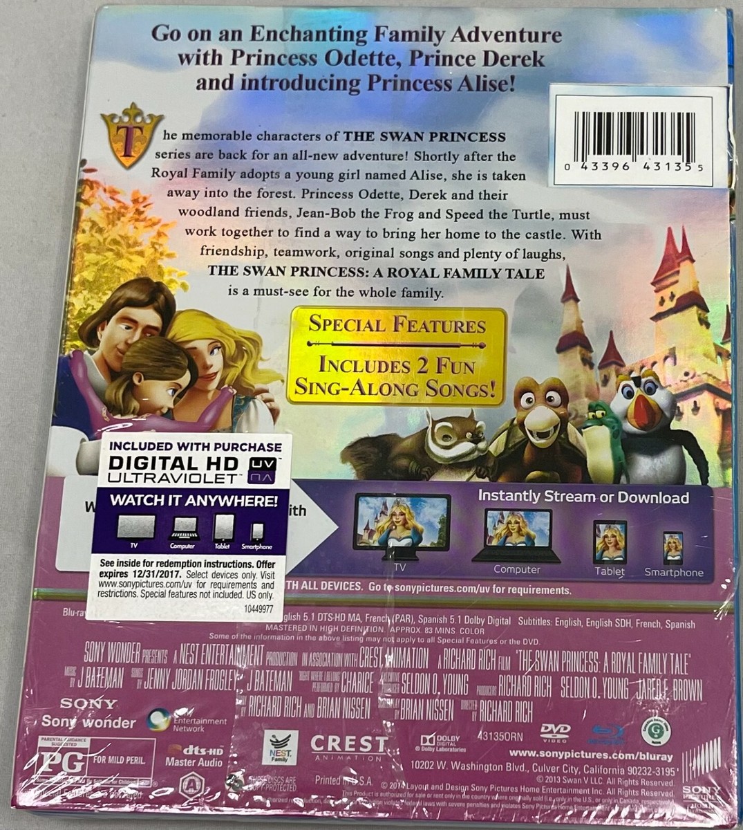 Brand New The Swan Princess A Royal Family Tale Blu-ray DVD Brand New The Swan Princess A Royal Family Tale Blu-ray DVD
