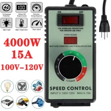 4000W AC Motor Speed Controller 110-120V 15A Voltage Regulator Variable Switch