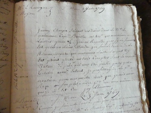 1769 livre de recueil des lettres du capitaine Rey commerce de saint domingue - Picture 13 of 14