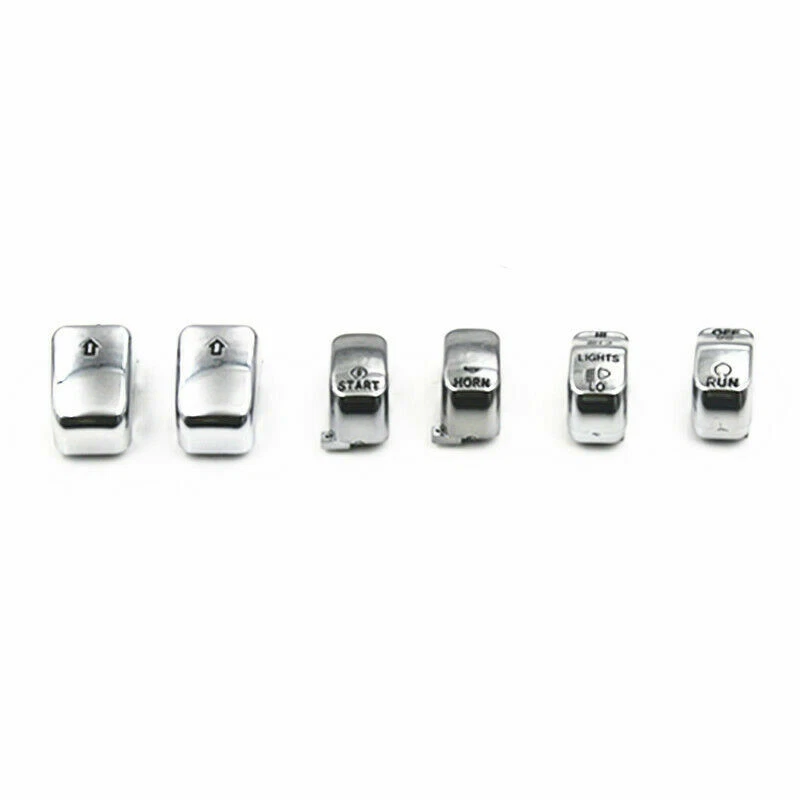 Chrome Hand Control Switch Housing Button Cover Cap For Harley Electra Glide XL Foto 2 de 4