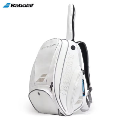  BABOLAT WIMBLEDON PURE TENNIS BACKPACK WHITE SHOES COMPARTMENT 2RACK 12*9*18 IN