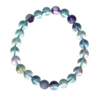 Fluorit Armband 8Mm Ø Kugel Edelsteinarmband SchöNer Klarer GrüNer Und Lila