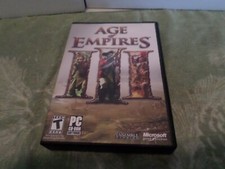 Age Of Empires III 3 PC DVD Complete 3 Discs  Manual Case Untested Donation