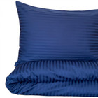 Satin Bettwäsche Set Streifen Blau 135x200 140x200 | 155x220 | 200x200 | 200x220
