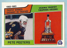 1983-84 O-Pee-Chee OPC Hockey Pete Peeters #209 Vezina Trophy Bruins NM/MT
