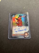 2022 Bowman Chrome Draft Black Refractors Trey Dombroski III RC Auto /75