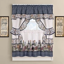 French Chateau Complete Cottage Kitchen Curtain Set by GoodGram - Assorted Sizes