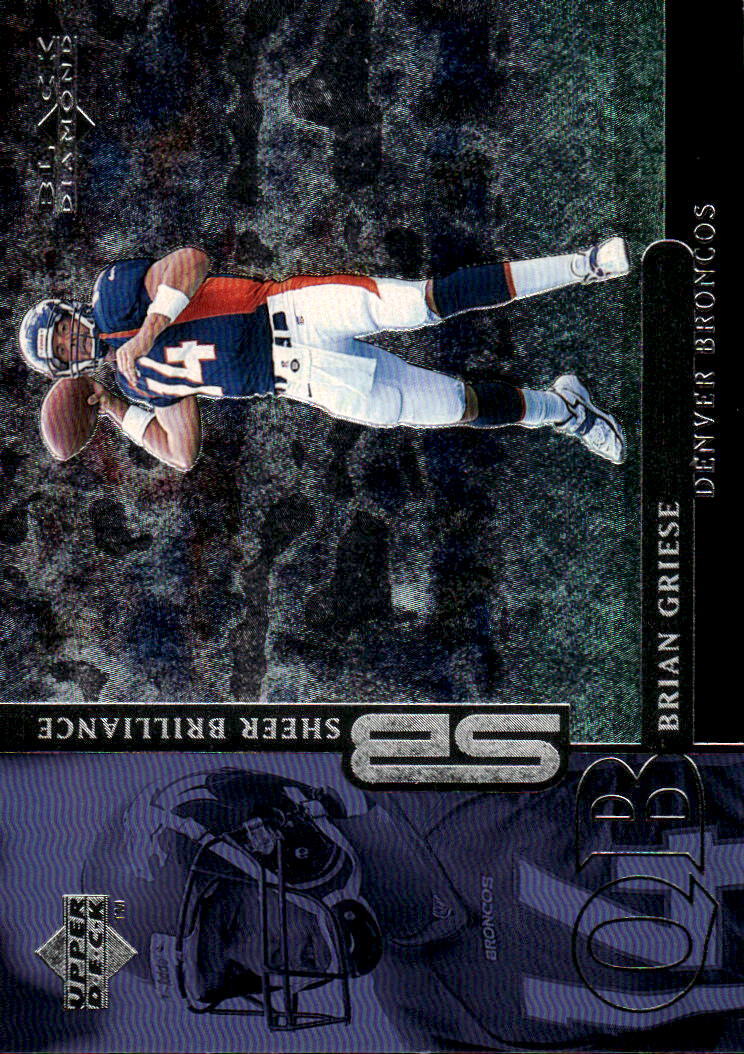 Brian Griese Upper Deck Black Diamond Rookies-Sheer Brilliance #B16 Base