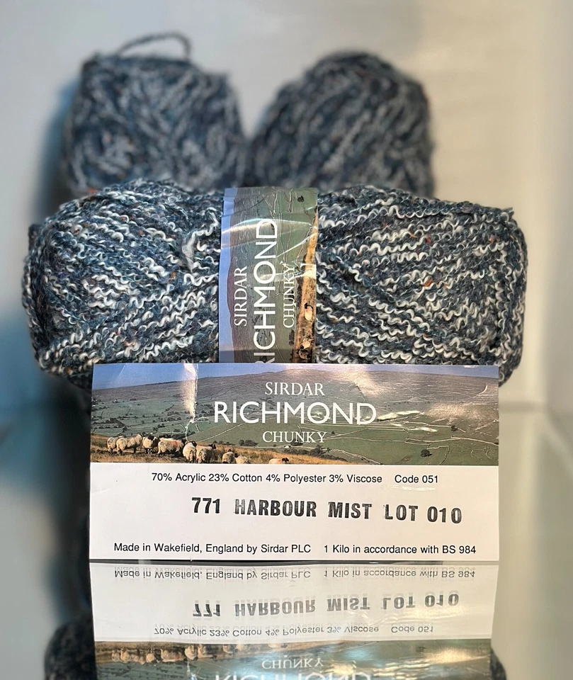 Grueso de Richmond 70/23/4/3 acrílico/algodón/poliéster/rayón 165 m hecho en Inglaterra Foto 3 de 4