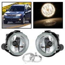 Fits 2009-2013 Subaru Forester Front Bumper Fog Lights Lamps w/Cover Trim Ring