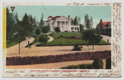 Spokane Residence Scene Washington WA Posted to Bergen Norway 1906  Postcard