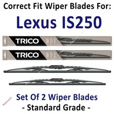 Wiper Blades 2-Pack Standard Wipers - fit 2006-2013 Lexus IS250 - 30221/200