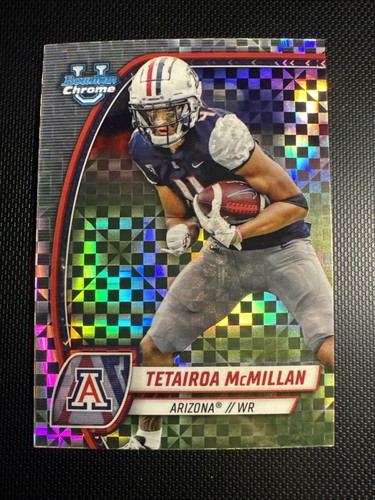 2024 TETAIROA MCMILLAN BOWMAN CHROME U XFRACTOR REFRACTOR PARALLEL CARD ...