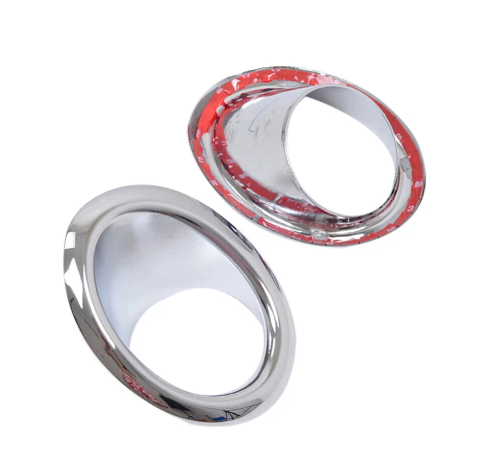 Cubierta de luz antiniebla para parachoques delantero 2 piezas marco cromado para Nissan X-Trail 2012 2013 Foto 4 de 4