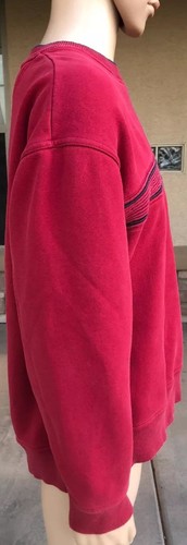 Vintage Roundtree & Yorke Sport Crewneck Sweatshirt Retro Striped Red Size XL - Picture 8 of 10
