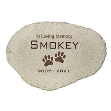 in Loving Memory Personalized Pet Memorial Garden Stone, UV Resin Stone, Flat...