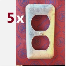 5-PK 4" x 2-1/8" Steel HANDY BOX COVER Duplex Receptacle NEW Appleton B-2510