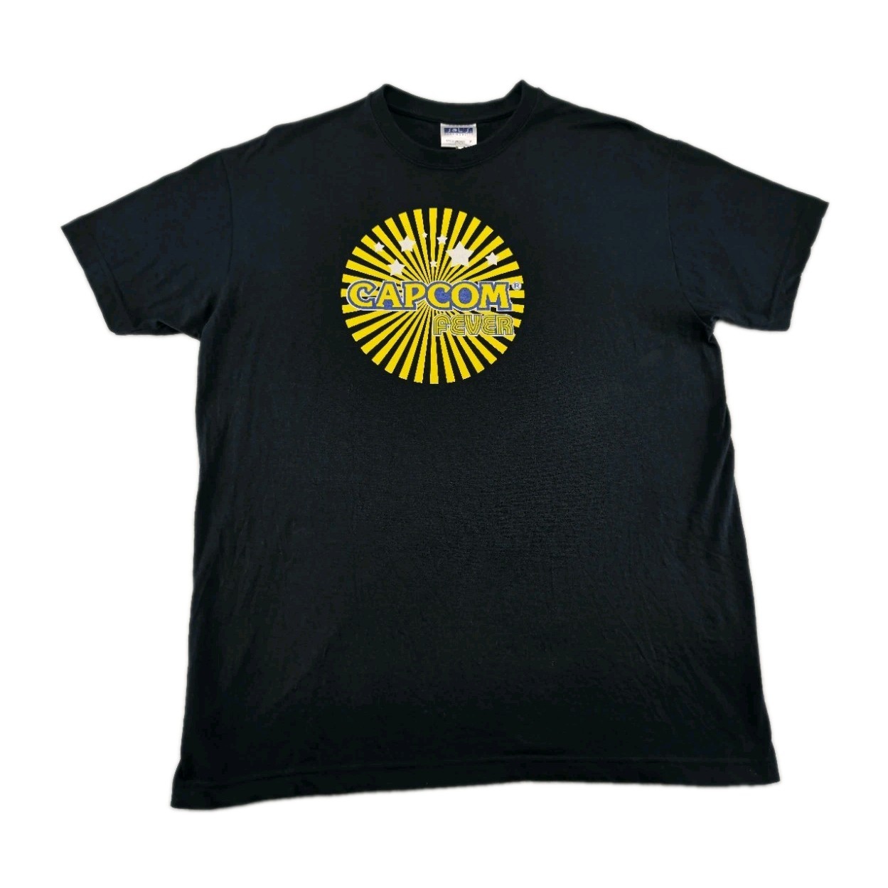 Capcom Fever Gaming T-Shirt Size M Black Blue SOL'S Regent Vintage Retro Promo