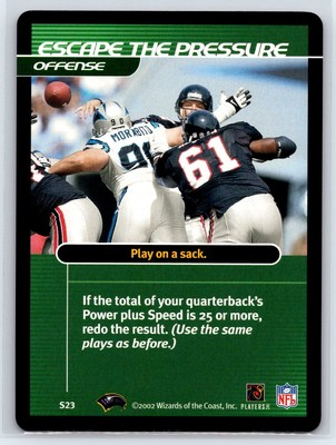 #ad 2002 NFL Showdown Strategy Escape the Pressure #S23 $1.95