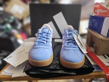 adidas VL Court 3.0 K Blue Pink Gum Suede Low Top Sneakers Kids US 3 KJ8592