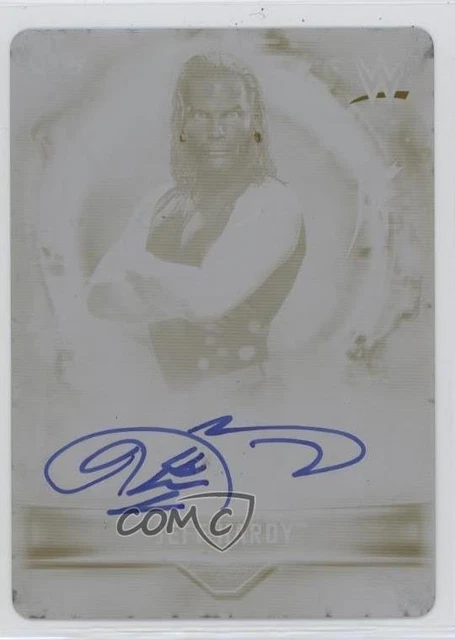 2019 WWE Road to Wrestlemania Printing Plate Yellow 1/1 Jeff Hardy Auto 13iq