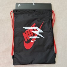 NIKE BLITZ Drawstring Sackpack Backpack Black Red Sports Gym/Shoe Bag - NEW