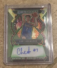 2022-23 Panini Chet Holmgren OKC Obsidian Auto RC /25 Rare