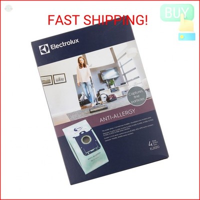 Electrolux EL202G S-Bag Anti-Allergy Synthetic Vacuum Bags, 4 Pack, Blue