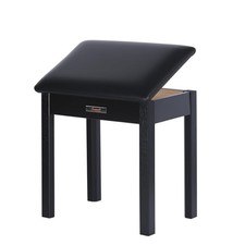 Solid Wood Piano Bench with Storage, Piano Stool and Padded Cushion, Keyboard...