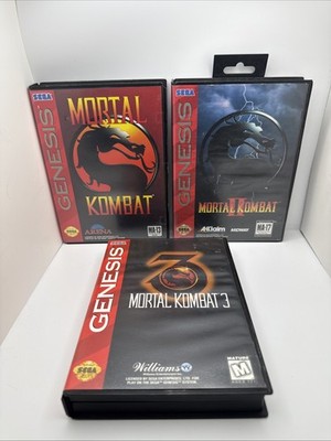 Mortal Kombat 1 & II 2 & 3 - Trilogy Bundle Sega Genesis - Authentic!