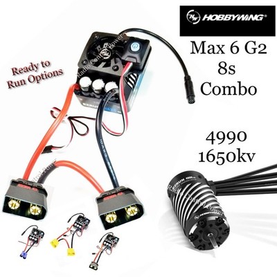 RCP-RTR Hobbywing EZRUN Max 6 G2 ESC & 4990 1650kv 8s Motor Combo
