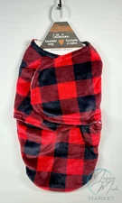 New Blankets & Beyond Buffalo Plaid Swaddle Bag 0-3M Soft Cozy Baby Sleep Sack