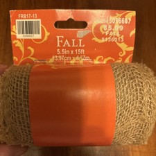Burlap Ribbon 5.5 In X 15 Ft natural no wire burlap new