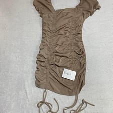 Love tree Tan/ brown ruched mini dress women Medium. SKU639
