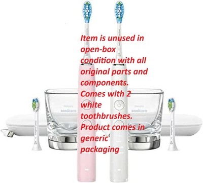 Philips Sonicare DiamondClean 9000 Toothbrush 2-Pack BOTH ARE WHITE OPEN BOX