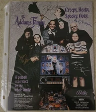 BALLY WILLIAMS ADDAMS FAMILY PINBALL AUTOGRAPHED PROMO FLYER 